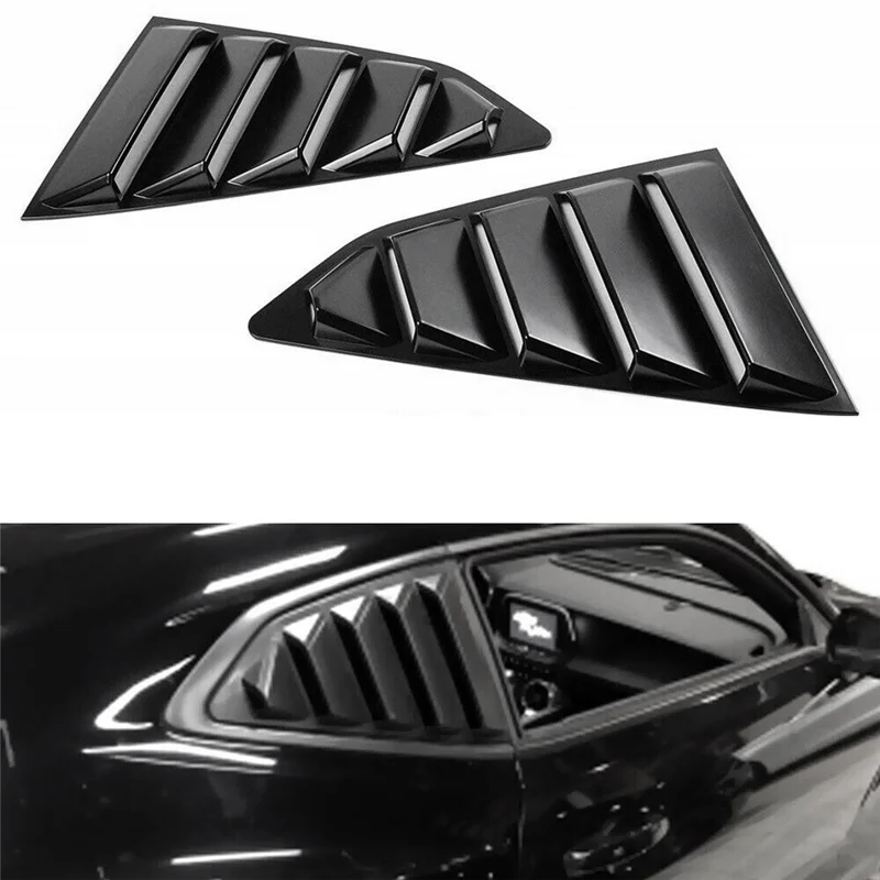 

Matte Black 1/4 Rear Side Vent Quarter Window Louver Shutter Cover Trim Replacement For 2016-2022 Chevy Camaro