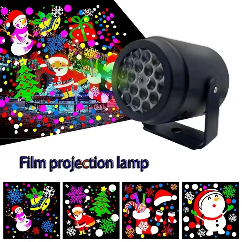 Christmas Large Decoration Projector Light Snowflake Christmas Party Laser Led Stage Light Rotating Xmas Lighting Garden Decor