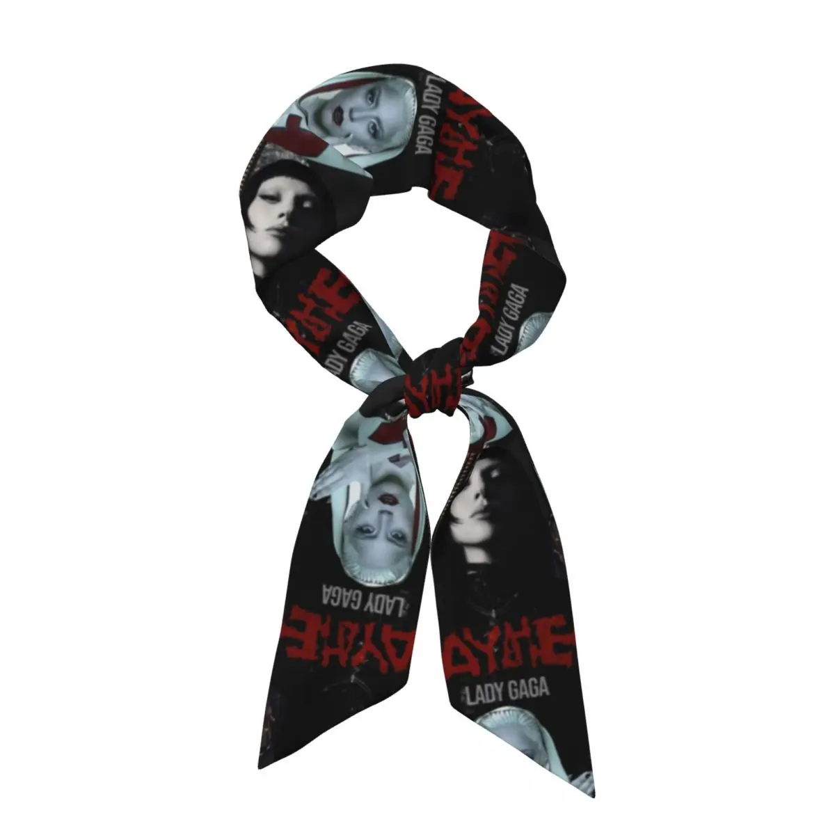 Lady Gaga Mayhem Album (8) Women Long Narrow Scarf Silky Skinny Scarf Multi-use Neck Head Wrap for Office Daily Party
