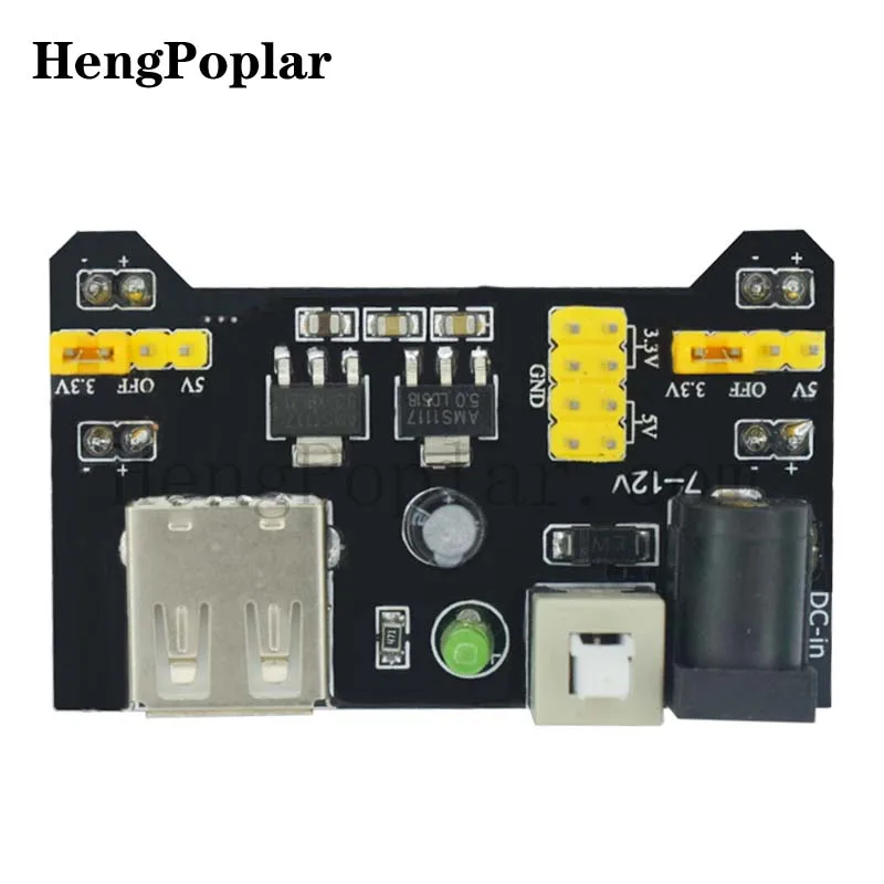 5 قطعة MB102 لوح الخبز وحدة محول الطاقة تيار مستمر 3.3 فولت 5 فولت محول الجهد منظم لاردوينو MB 102 لوح خبز