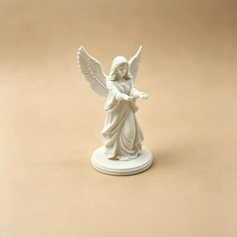 3D Printed Angel Pen Holder Winged Angel Statue Desk Decor Creative Pen Rack