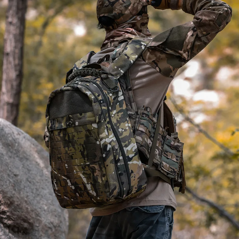 Imagem -06 - Mochila de Camuflagem Impermeável Multifuncional Bolsa Tático para Acampar Esportes ao ar Livre Caminhadas Mochilas de Viagem Bolsas de Ventilador