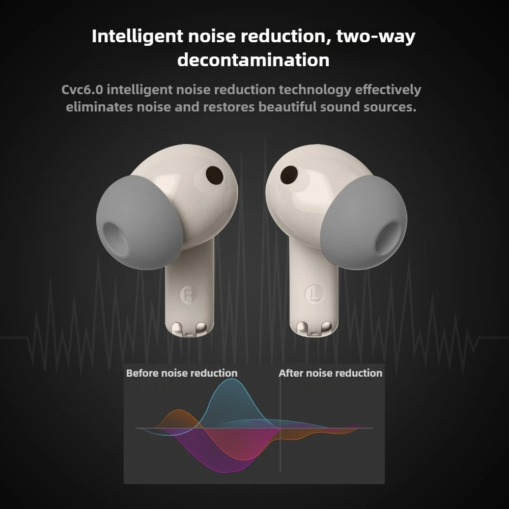 سماعة OKOP AI، سماعة بلوتوث لاسلكية، سماعة رأس بخاصية إلغاء الضوضاء داخل الأذن، سماعة رأس رياضية خارجية، سماعة ألعاب موسيقية عالية الجودة #3