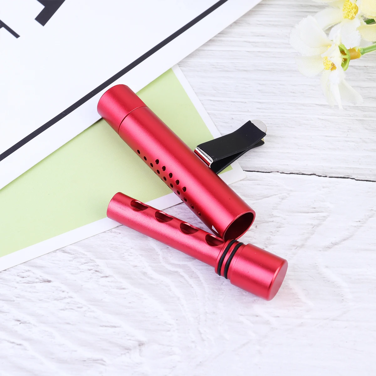 

Car Perfume Air Purifier Red Aromatherapy Clip for Car Decor Solid Fragrance Diffuser High Temp Resistant Long Lasting