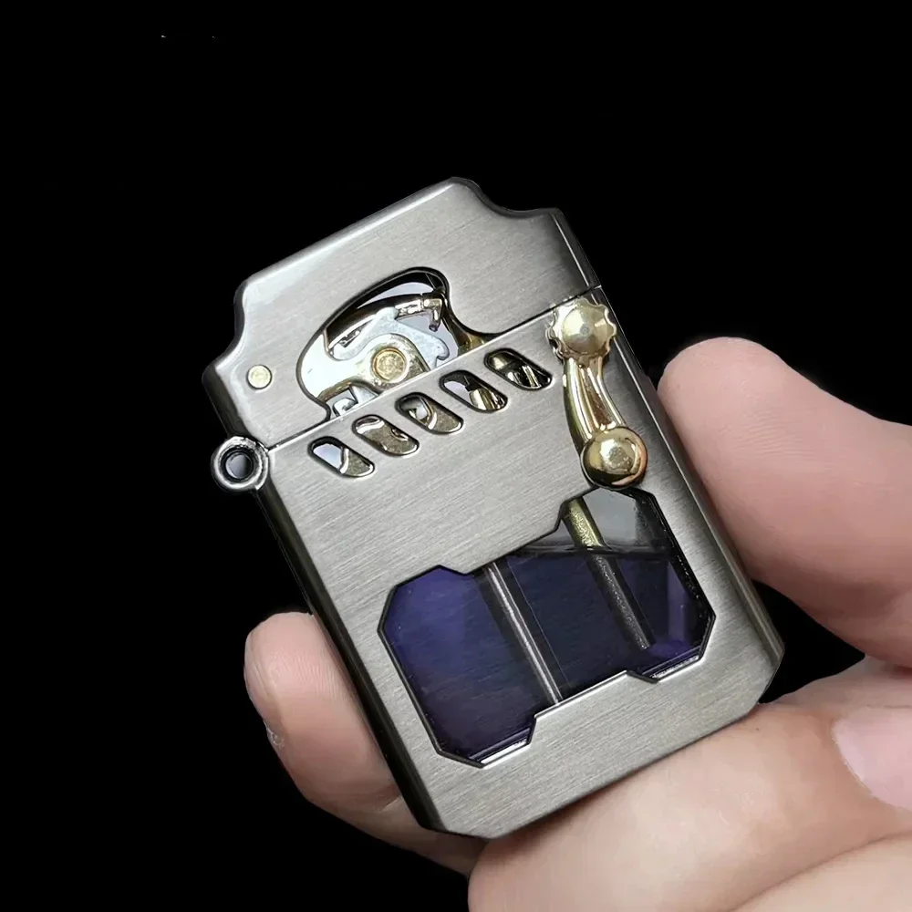 

2025 New Zorro Lighter Cyber Mecha Transparent Bin Rocker Cool Classic Torrens Tide Men Lighters Wholesale