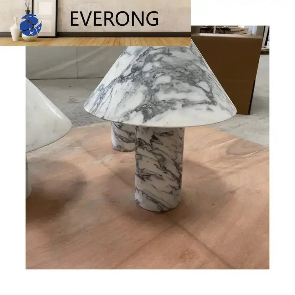 

Natural Stone Italian Marble base table lamp for reading room or bedroom