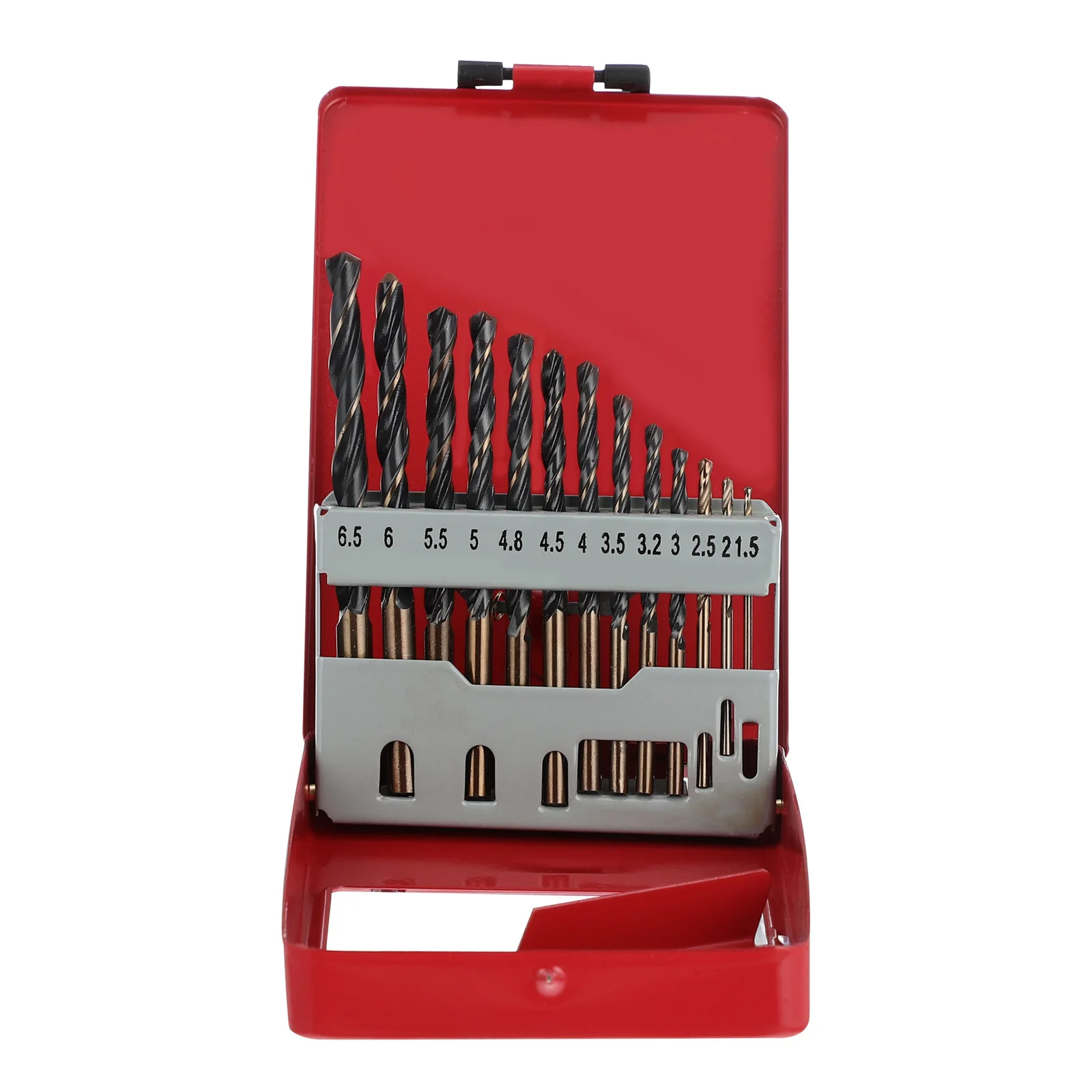 Jeu de forets 13 pièces, accessoire de perçage électrique en spirale torsadée résistante à l'usure pour acier, bois, cuivre, aluminium, plastique, ménage