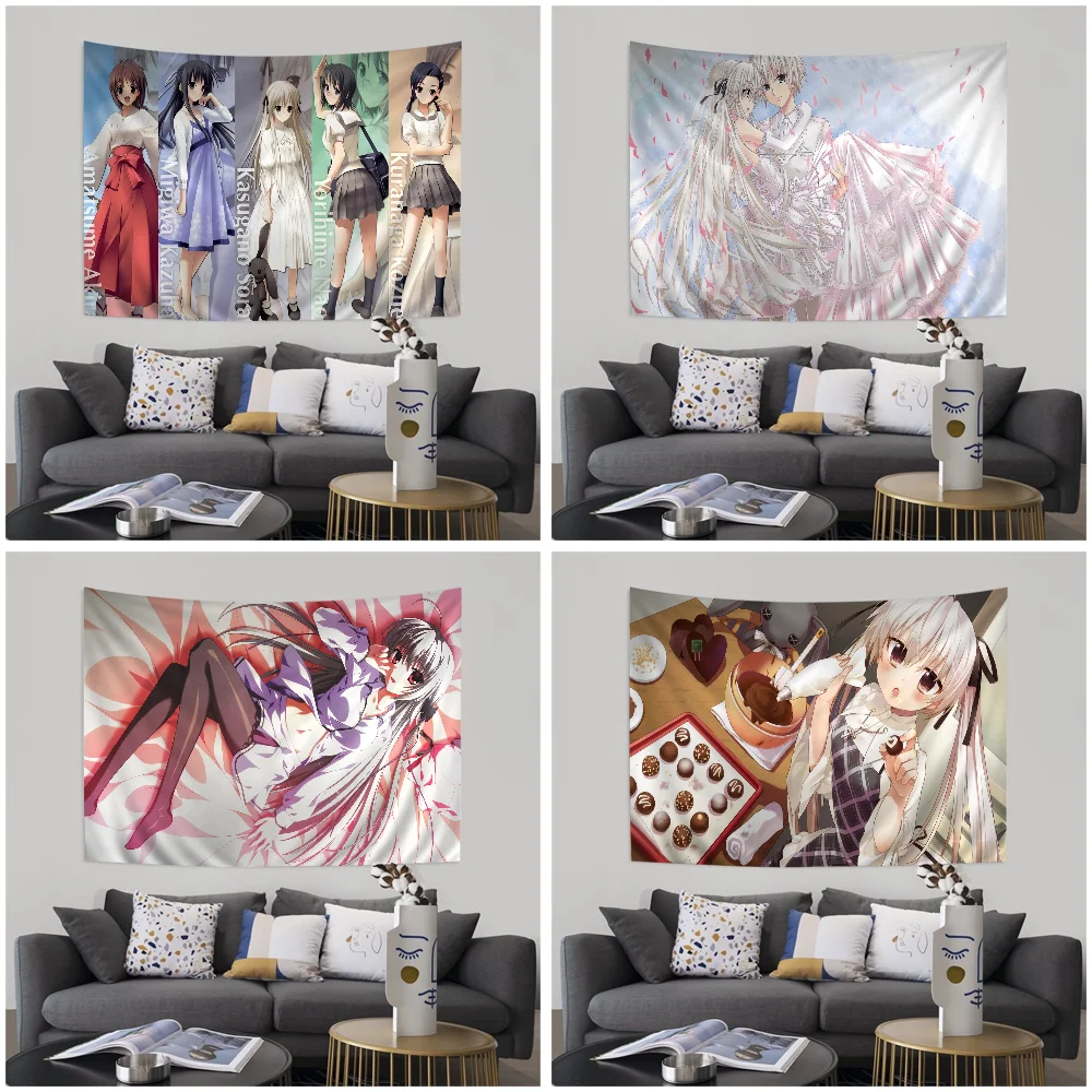 Yosuga No Sora Anime Tapestry Hanging Tarot Hippie Wall Rugs Dorm Wall Hanging Sheets