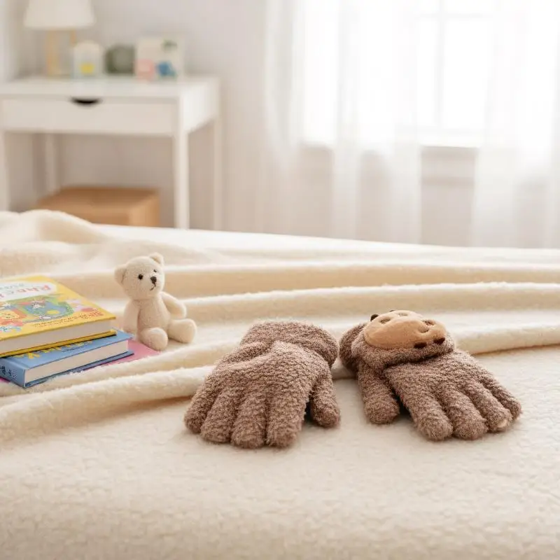 

Утолщенные детские зимние перчатки, плюшевые капибары с героями мультфильмов, теплый рождественский подарок, откидной топ на половину пальца, для девочек и мальчиков