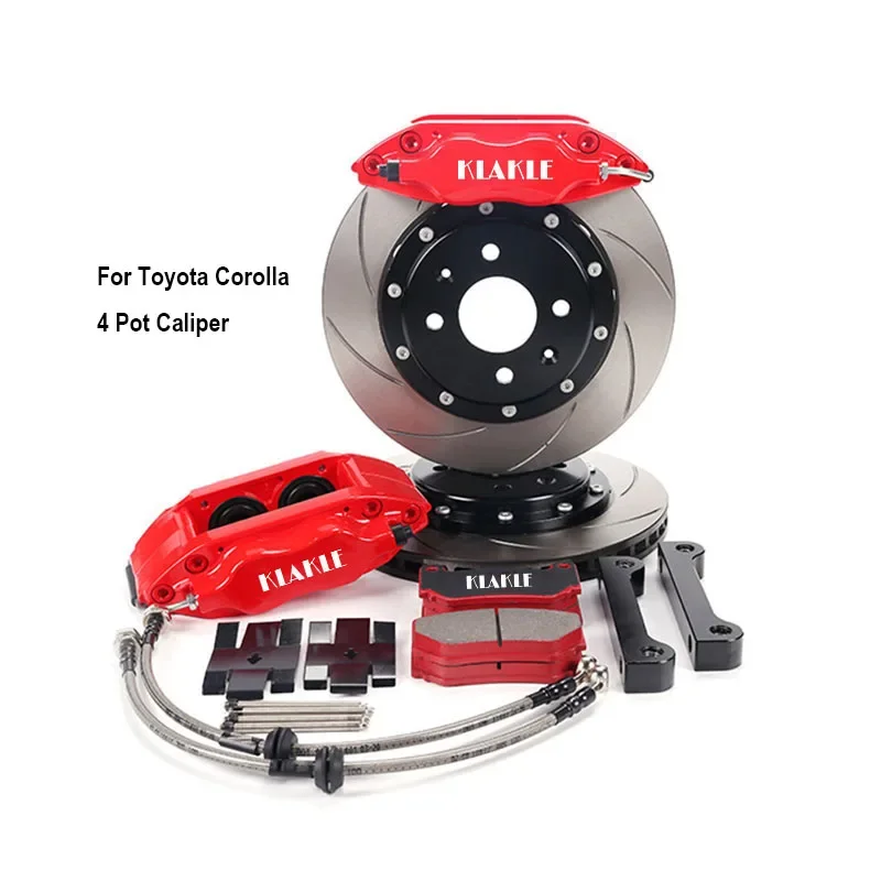 KLAKLE Tuning Sistemas de Freio 7600 Pinça de Freio 285*24MM Disco de Rotor de Carro Modificado Roda de 15 Polegadas Para Toyota Corolla