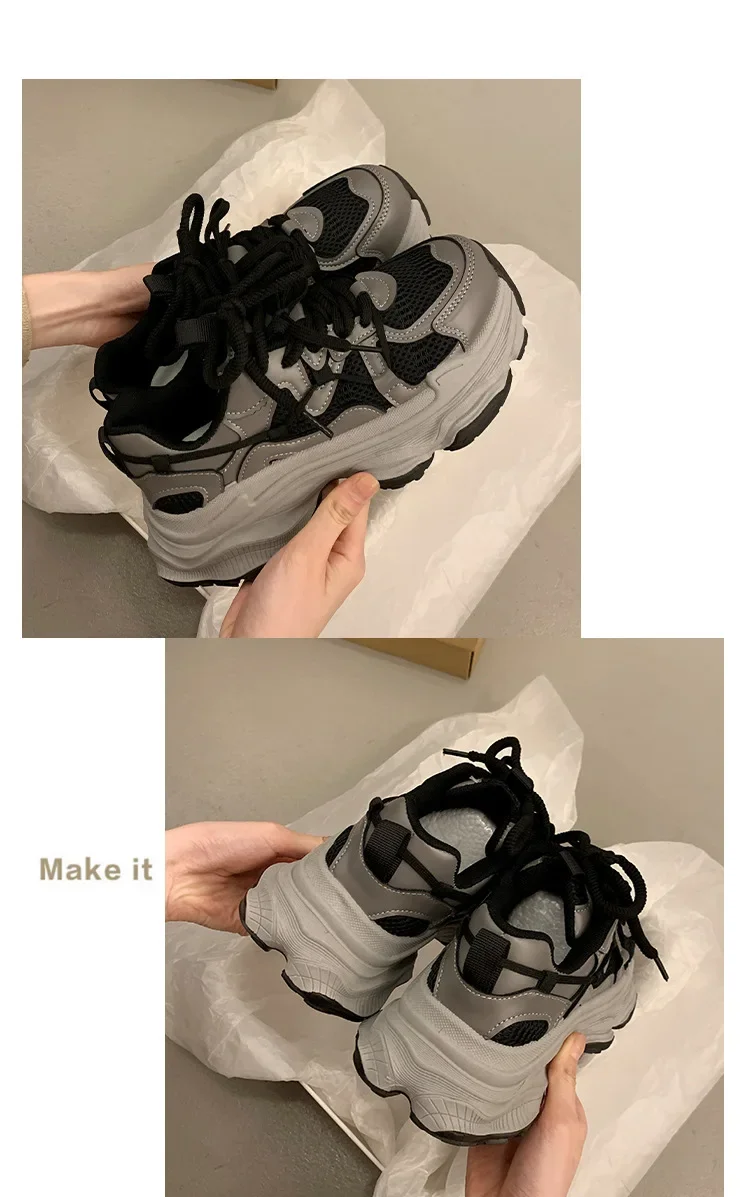 2026 Plateau-Sneaker für Damen, lässige, rutschfeste Sportschuhe mit dicker Sohle, bequeme Freizeitschuhe für Damen, Zapatos Mujer – Detail 13