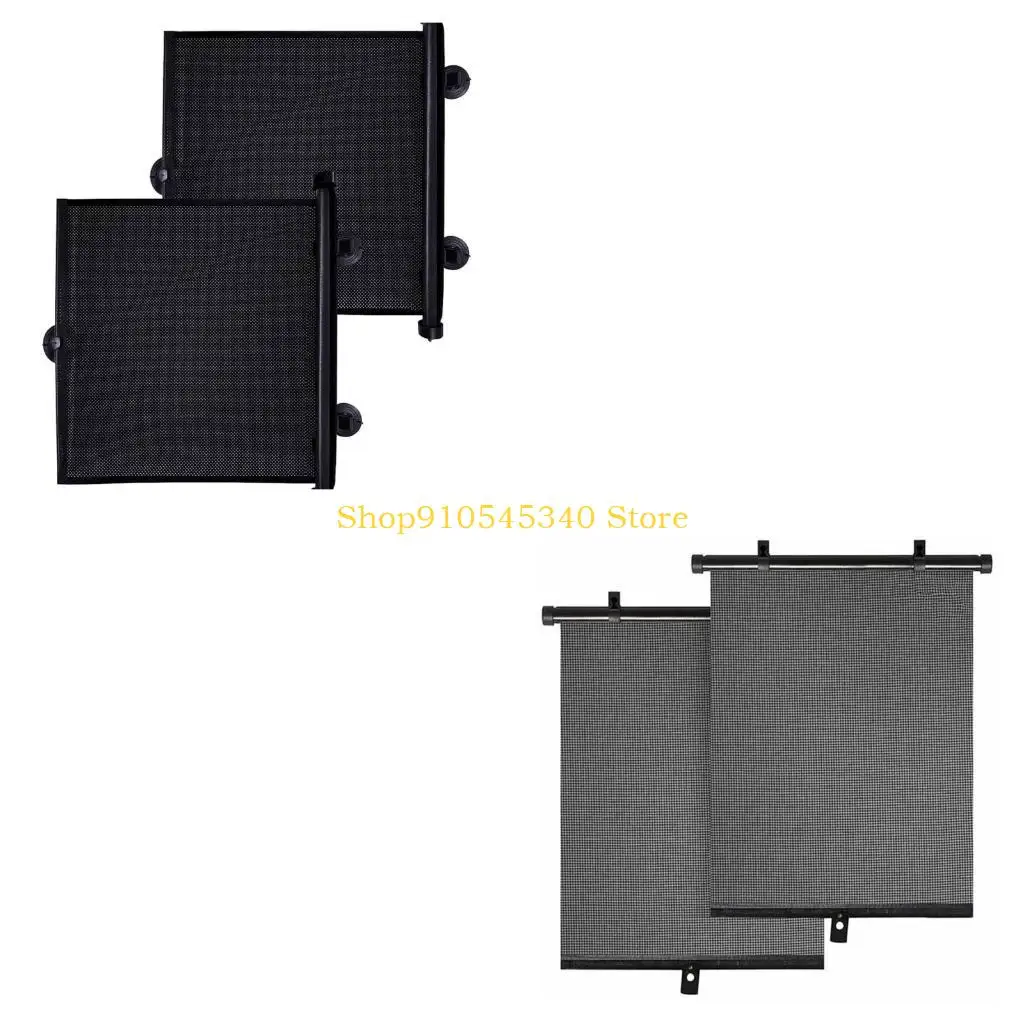 U2JA 2 Pack Retractable Side Window Sun Shade Car Curtain Car Window Roller Shades for Baby in Car Effectively Block Sunlight