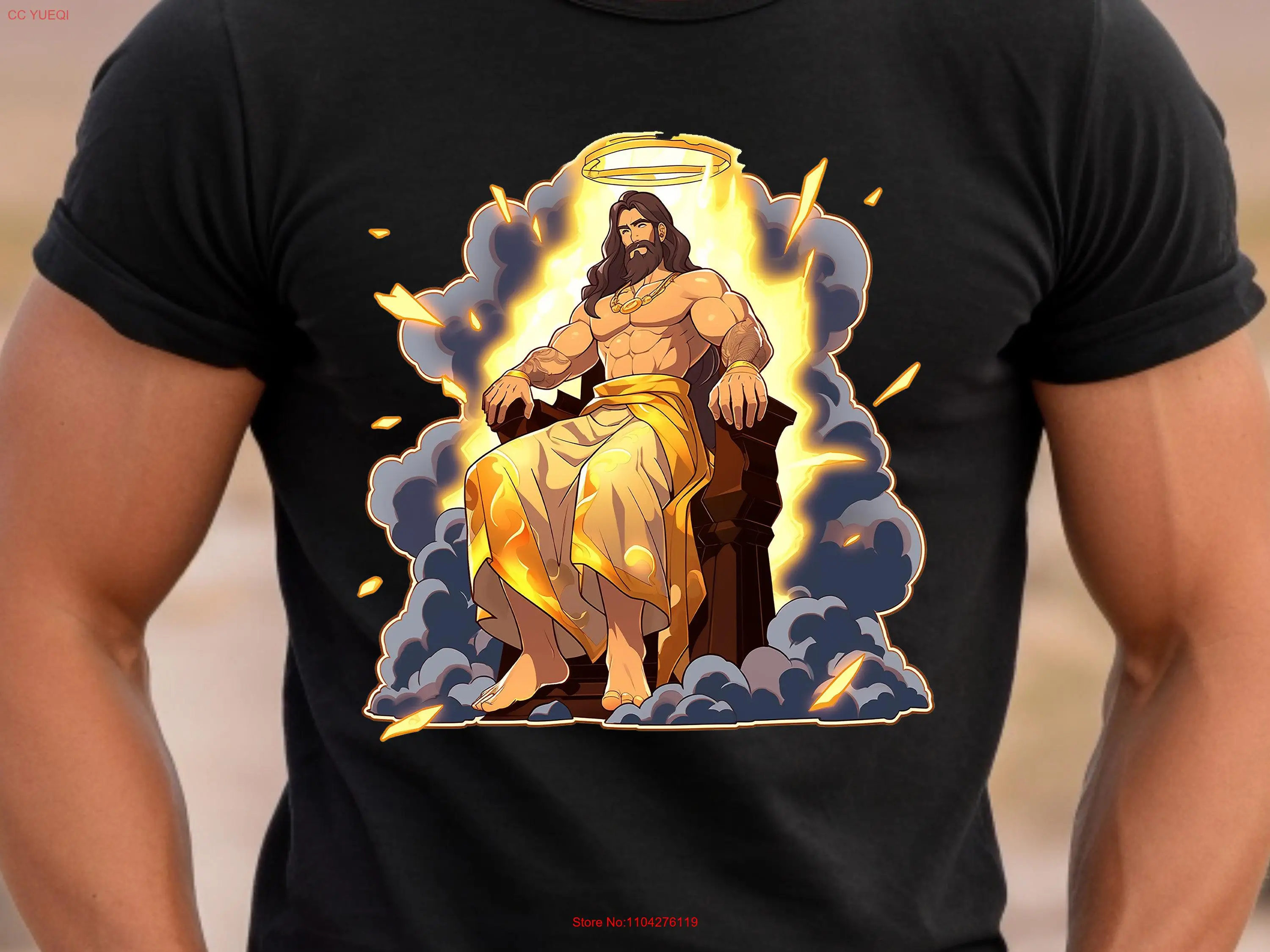 Godly Gains Jesus T Shirt Christian Faith Inspired Fitness Gym Lover For Men Manga Anime Design Fit Top