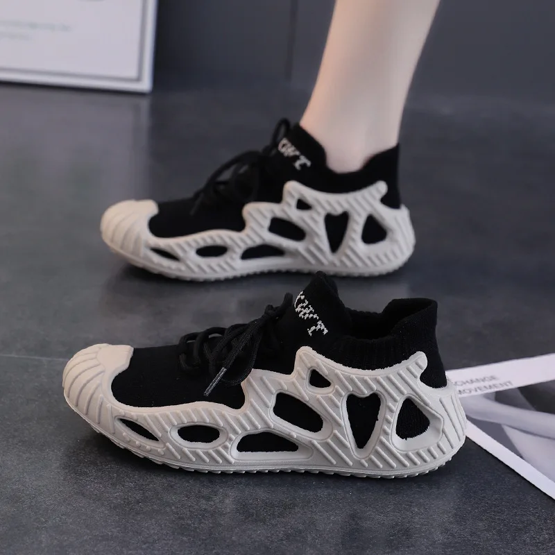 Flying Woven Shoes Women’s 2023Spring and Autumn Fitness Breathable Explosions Octopus Volcano Sports ShoesSneaker Luxury Shoes