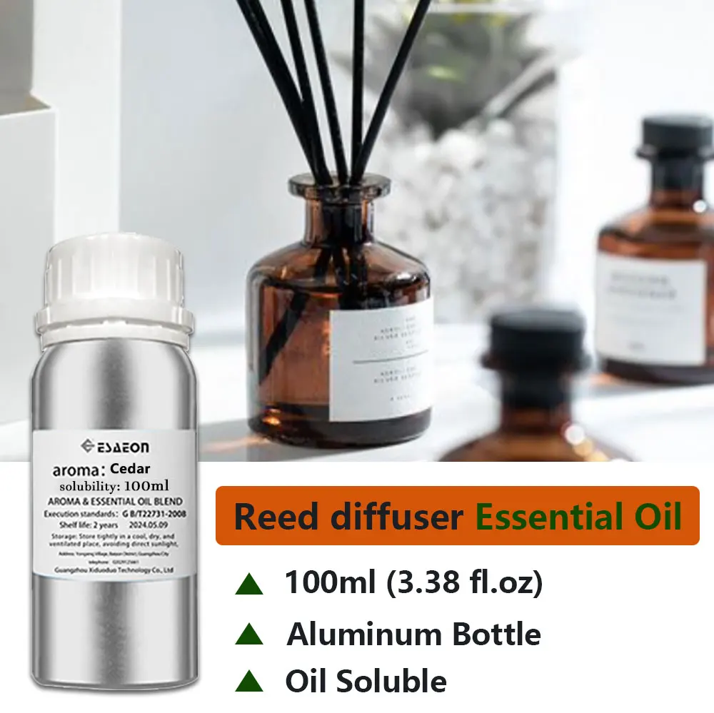 

ESAEON 100мл (3,38 фл. унция) Кедр, эфирное масло ледового века, дополнительная жидкость для диффузора для тростникового диффузора и беспененной ароматерапии