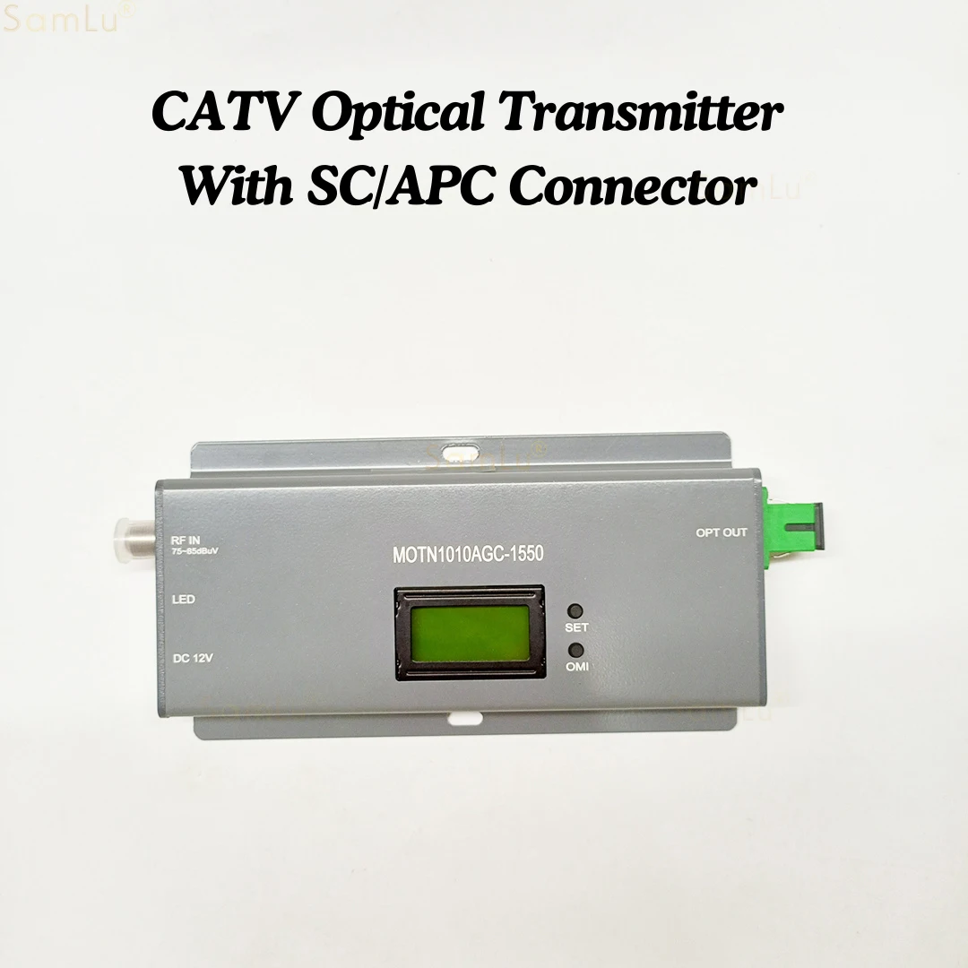 New FTTH 1010A-1550 Fiber 1550Nm CATV Optical Transmitter SC/APC Connector RF Input With LCD Display