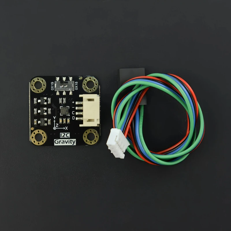 Gravity I2C LIS331HH Triple-Axis Accelerometer Module ±6g/±12g/±24g Selectable 16-Bit 3.3-5V No Soldering for Arduino