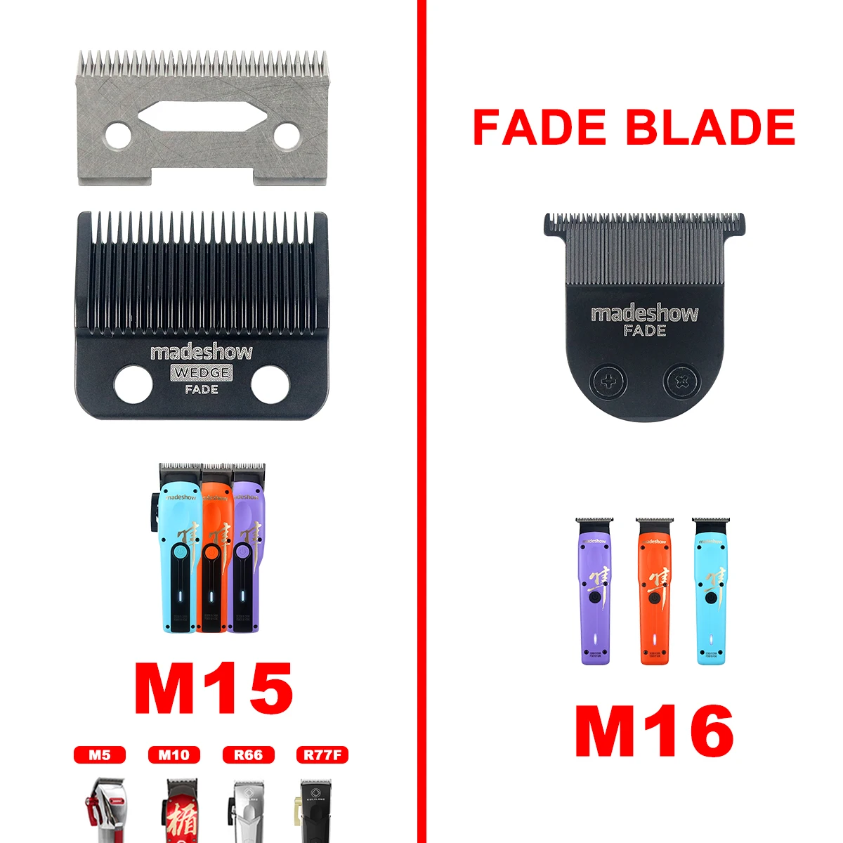 

MADESHOW M15 M16 Original Clipper Blade Professional Replacement Cutter for Men's Hair Trimmer Repair Accessories