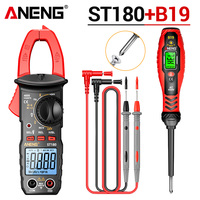 ANENG ST180+B19 Clamp Meter Tester Pen Suit 4000 Count Multimeter 30-1000V Voltage Detector Meter Diagnostic Breakpoint Finder
