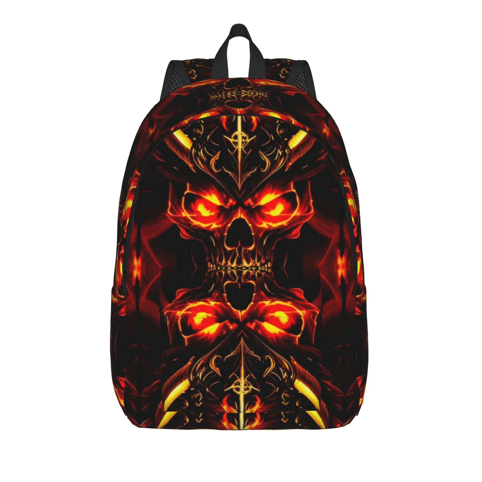 Novel Fun Neon Red Demon Lord Backpack  Women Men Polyester Travel Backpacks Lightweight Stylish High School Bags Rucksack