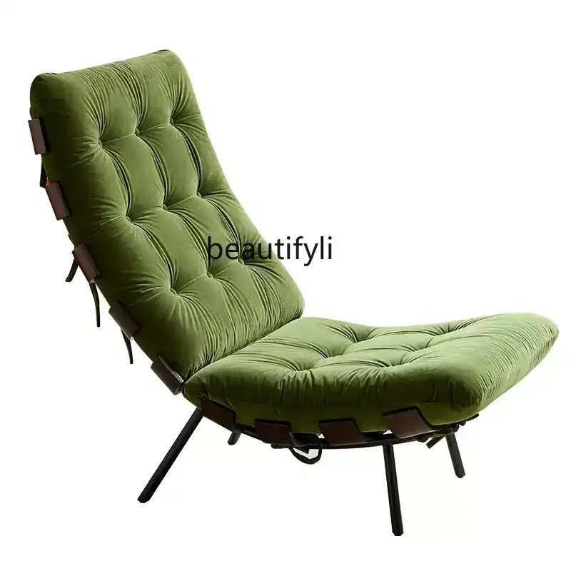 Retro single designer sofa chair leisure living room recliner balcony home bedroom sofa lazy chair