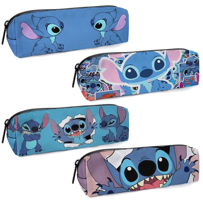 

Disney Stitch Fully Printed Pen Bag Pencil Case Stationery Box Cartoon Students Storage Bag Stationery Cute Anime Student Bag