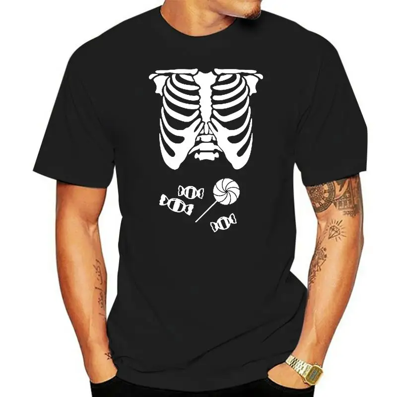 Halloween T-shirt Skull Skeleton Costume Jack O Lantern Day of Dead Muertos Tee(1)