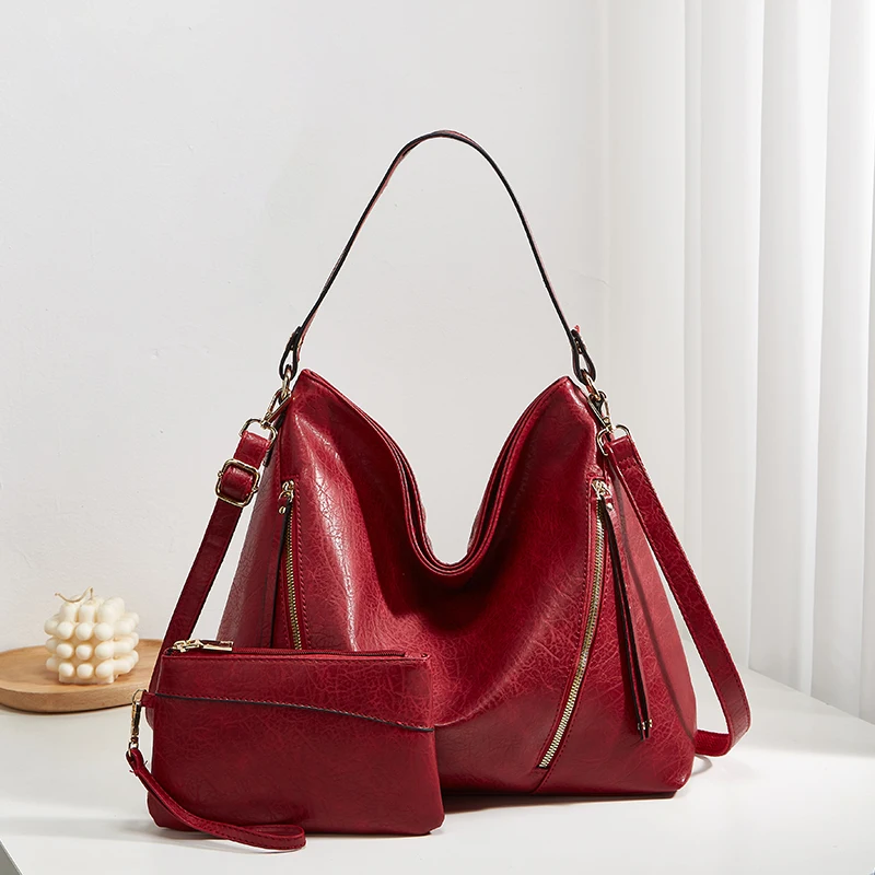 

European and American Style, Simple, Fashionable, Versatile, Elegant, Large-Capacity Tote Bag with a Matching Pouch