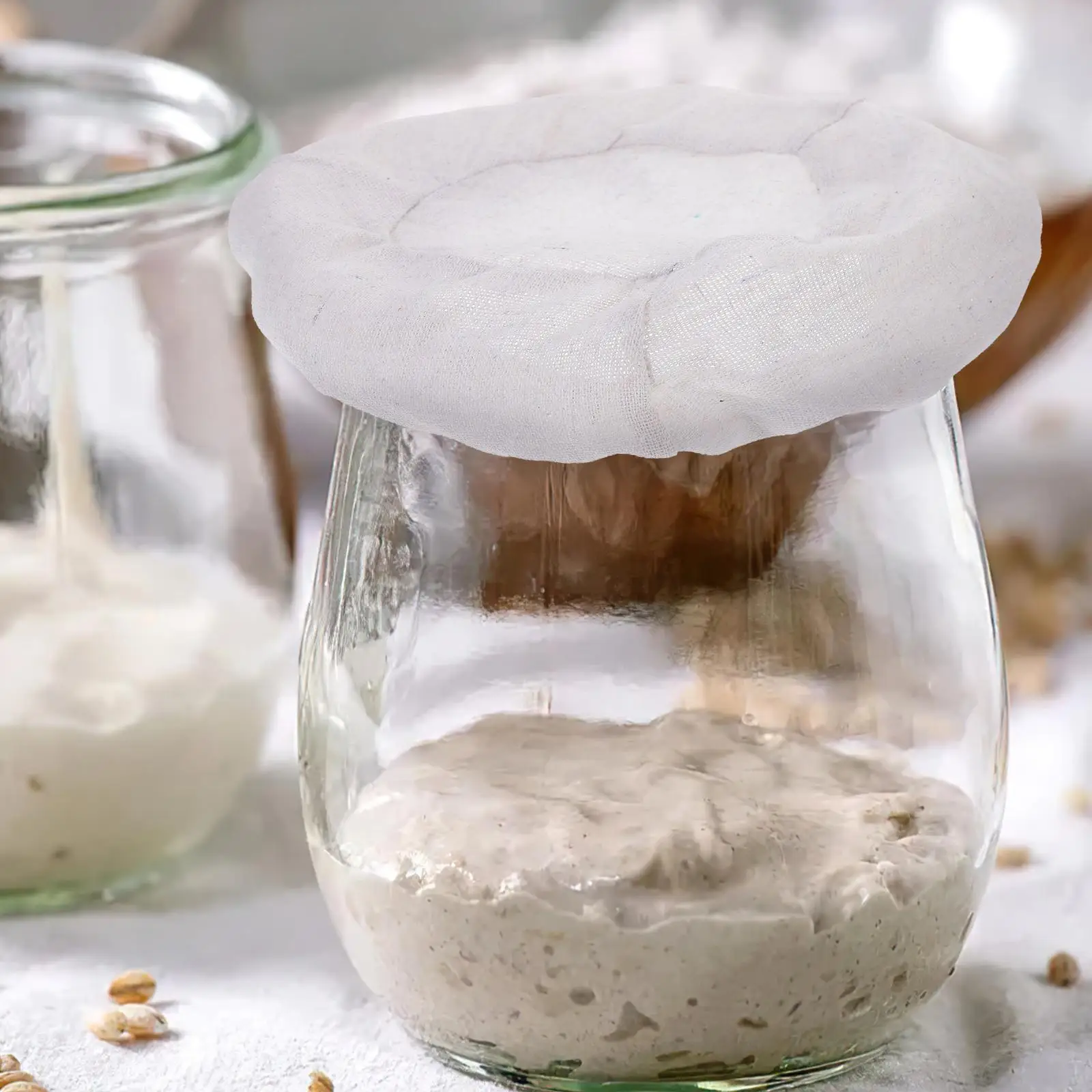 Airtight Jar Covers Storage Reusable Kitchen Jars Protectors Kitchen Cloth Fermentation Containers Jar Lid Sealed Preservation