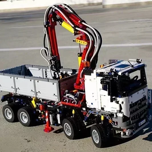 Modèle de camion lourd motorisé 42043 Arocs 3245, blocs de construction en briques assemblées, jouets de bricolage, cadeaux d'anniversaire pour garçons et adultes