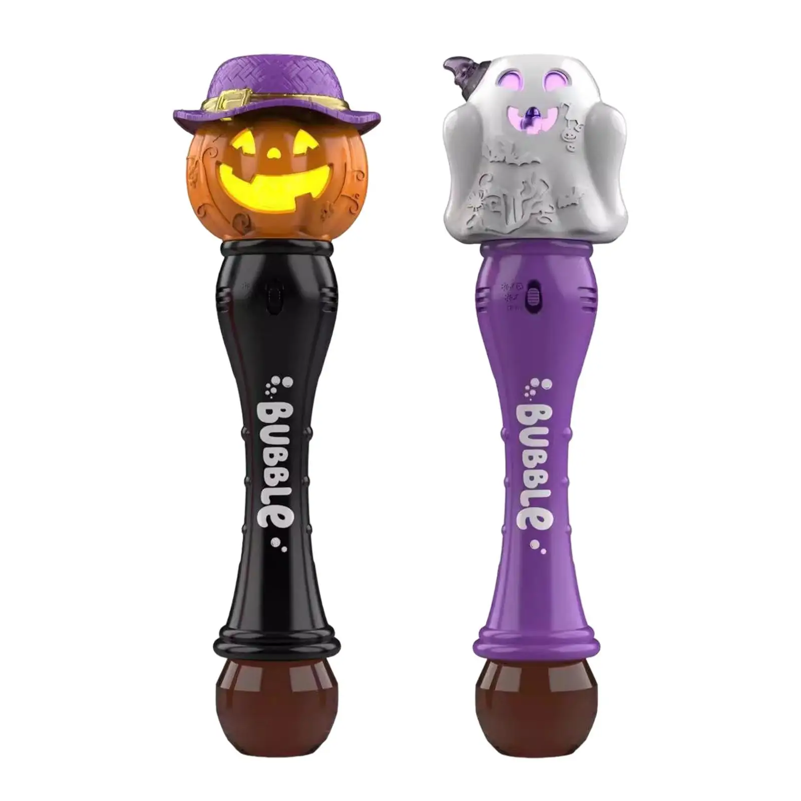 Macchina per bolle automatica luminosa con effetto sonoro Bacchetta per soffiatore di bolle di Halloween per bambini Bomboniere regalo per bambini piccoli