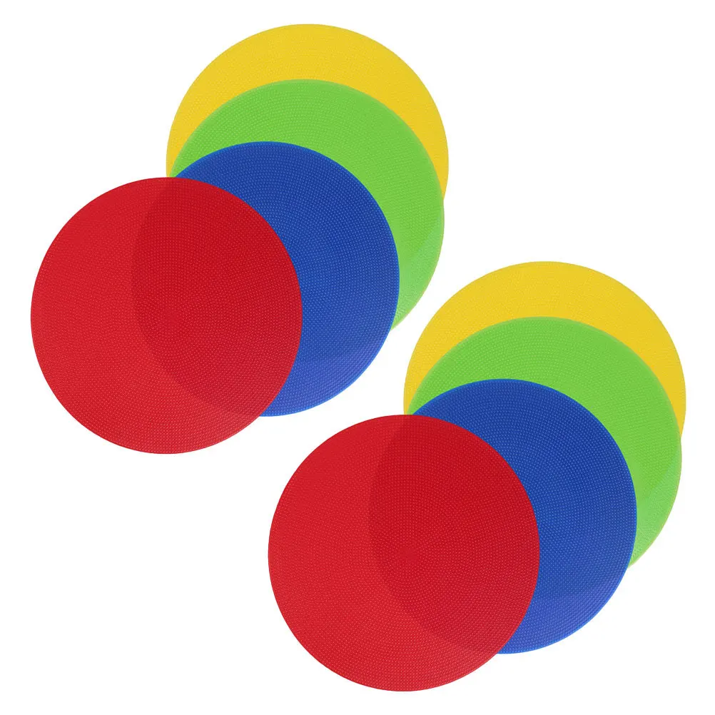 

8Pcs Spot Markers Non Slip Flat 9inch Sports Discs for Soccer Basketball Baseball Speed Agility Training Field
