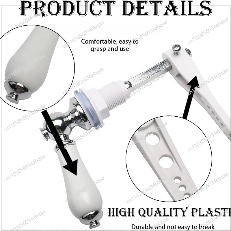 For Sanitary Ware Zinc Alloy Water Tank Accessories, Split Toilet Wrench, Water Tank Toilet Ceramic Handle