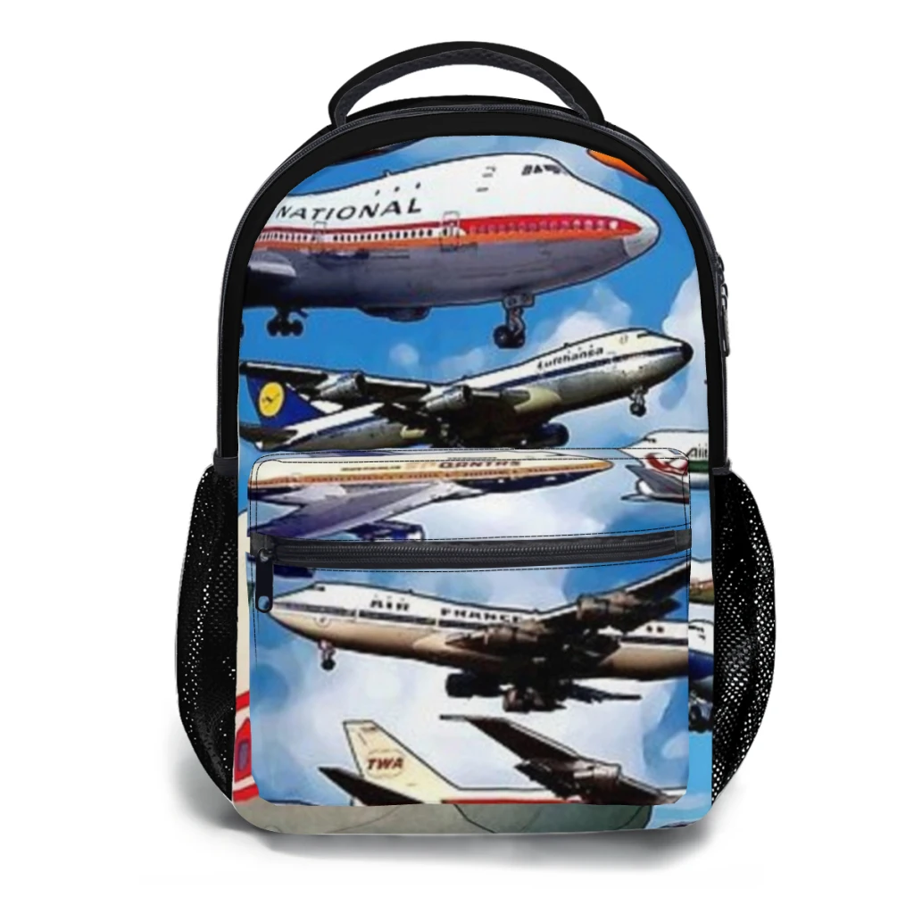 Jumbo Jets Sky Nieuwe Vrouwelijke Mode Kids Hoge Capaciteit Waterdichte College Rugzak Trendy Meisjes Laptop Schooltassen 17Inch ﻿ ﻿