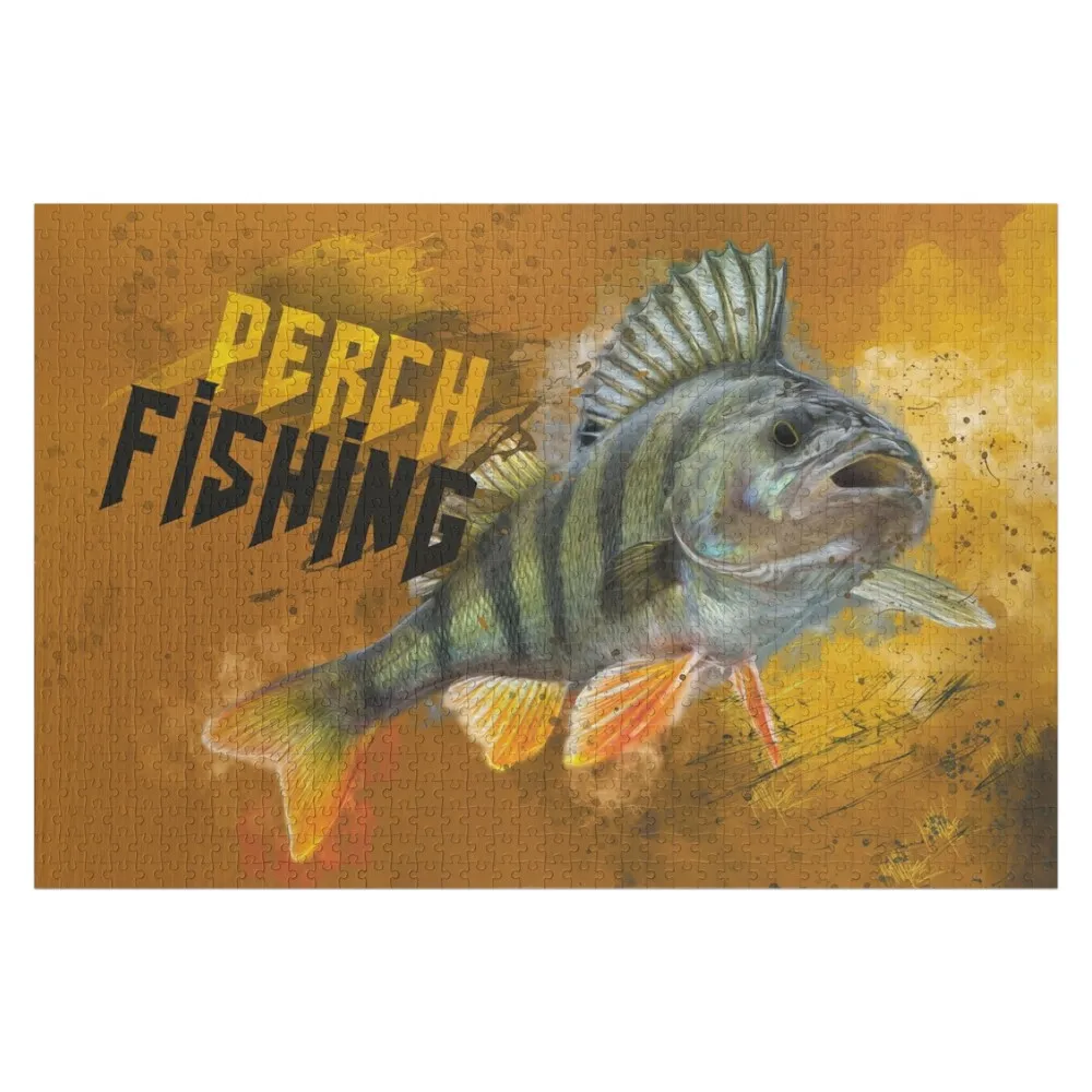 Perch Fishing Illustration Jigsaw Puzzle Customized Picture Anime Customizable Gift Personalized Gifts Puzzle