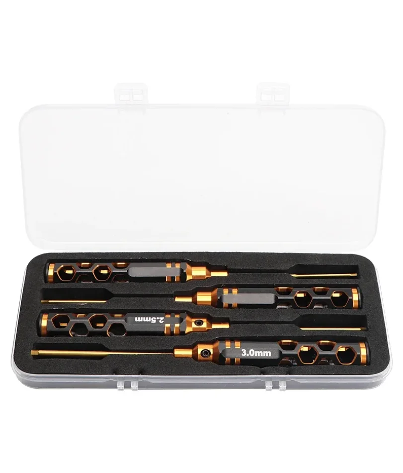 4pcs 1.5mm 2.0mm 2.5mm 3.0mm Hex Screw Driver Screwdriver Set for Racing Drone Helicopter Cars Boat RC Parts