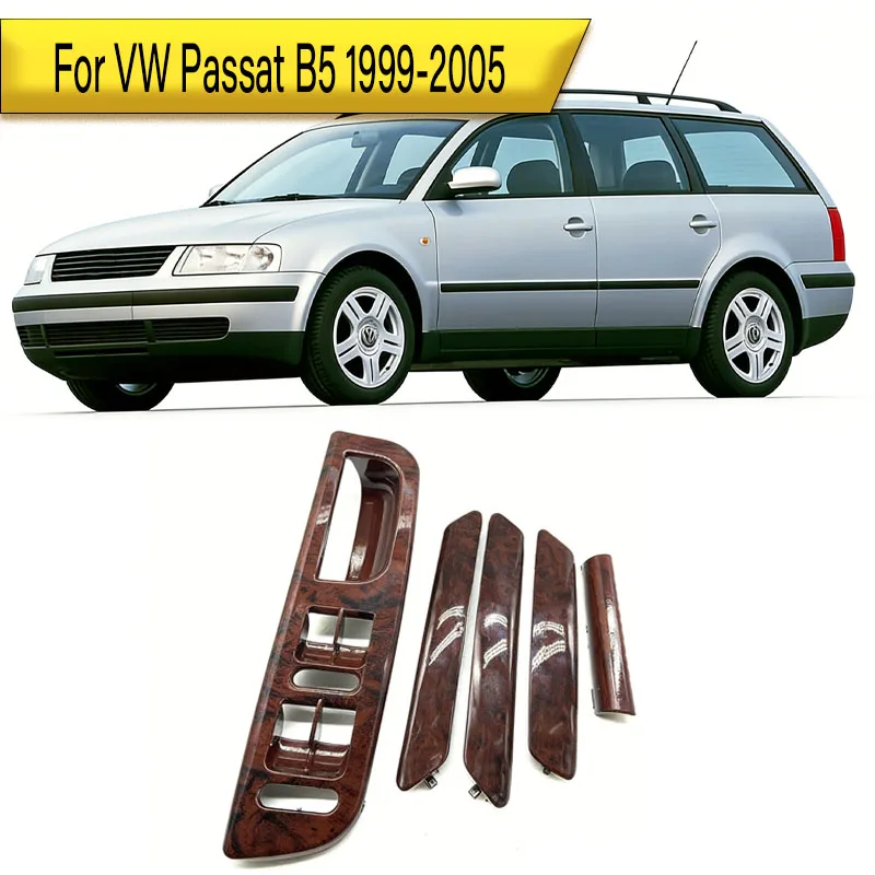 For VW Passat B5 1999 2000 2021 2002 2003 2004 2005 Peach Style Car Door Handle Cover Trim Set