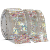 1Yard Self Adhesive Crystal Rhinestone Sticker Diamond Ribbon DIY Sticker Rhinestones Arts Crafts Car Phone Decoration