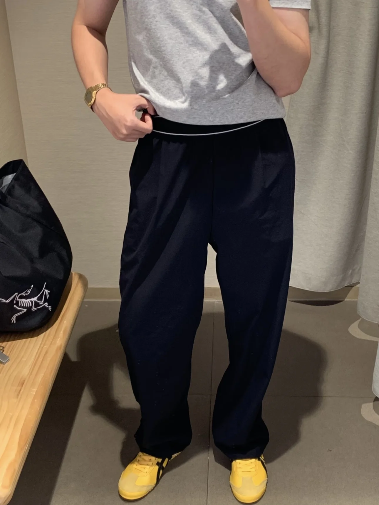 

Daily Casual Loose Lightweight Straight Leg Sports Long Pants Qui Dry Breathable Pure Color Men's Outdoor Leisure Trousers