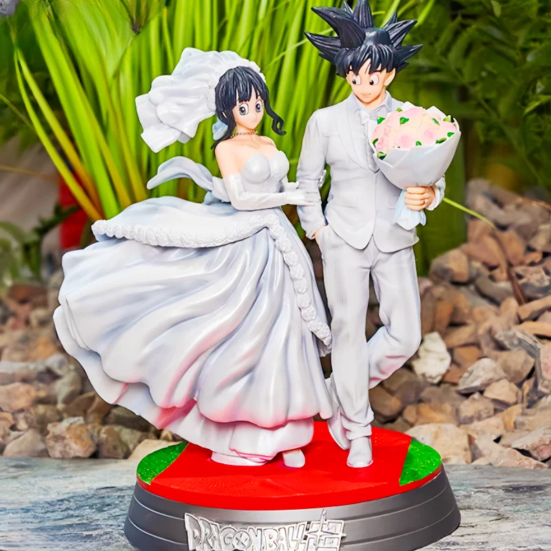 

31cm Dragon Ball Z Son Goku And Zhidi Wedding Edition. Complete Excellent Character Model Statue Birthday Gift Christmas Gift