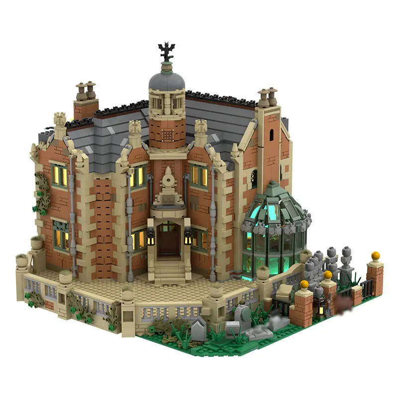 High Difficulty -54244 MOC The Haunted Manor Classic Building Blocks City Module DIY Toys Bricks Hobby Assembled Children's Gift