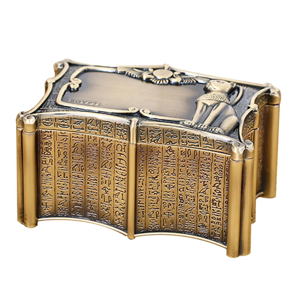 

1Pcs Vintage Jewelry Box Zinc Alloy Rust Resistant Ring Storage Case Necklace Storage Container Jewelry Organizer Gift Box