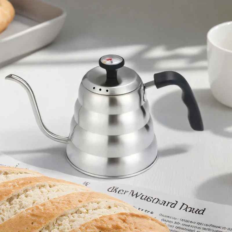 

1л капельный чайник для кофе с термометром, горшок для кофе, чая, чайник из нержавеющей стали для домашнего офиса Cafetera