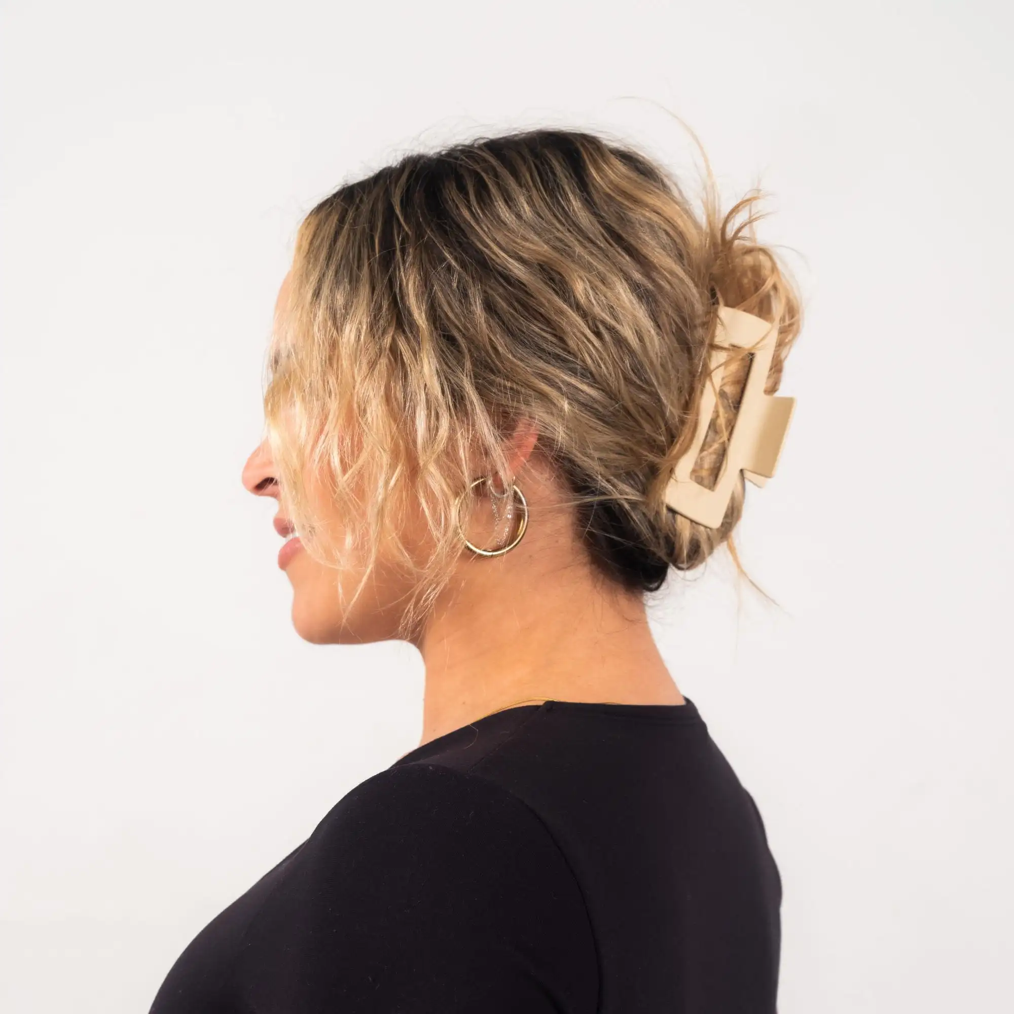 Rectangle Claw Clip, Brown Blonde, 2 Ct