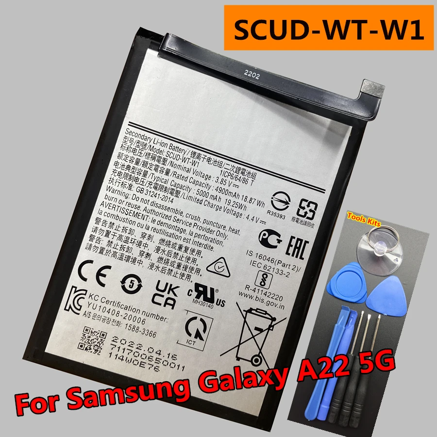 Runboss SCUD-WT-W1 4900mAh Battery for Samsung Galaxy A22 5G A226B A226B/DS SM-A226L A14 5G A22s SM-A226 SM-A226B F42 5G A04