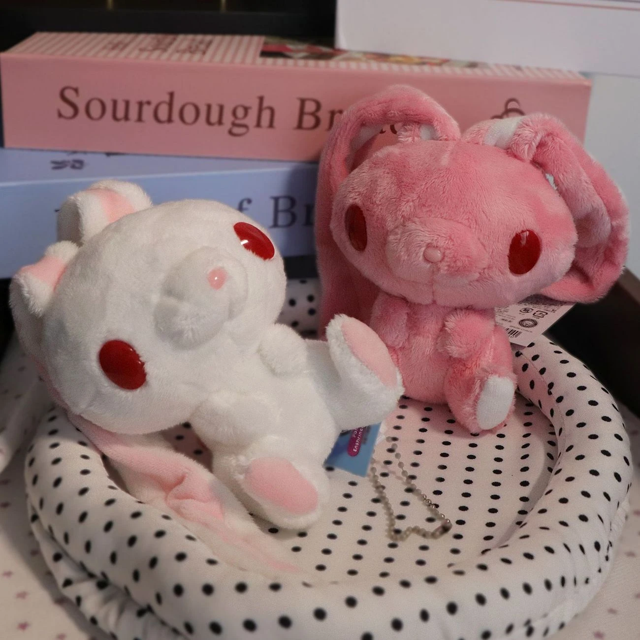 Kawaii New Gloomy All Purpose Bunny Plush Doll Pink White Long Ear Stuffed Rabbit Soft Fluffy Anime Character Toy Home