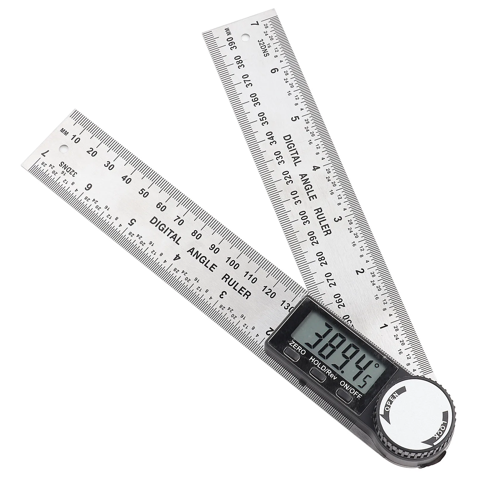 10‑390mm Protractor Ruler Digital Protractor Inclinometer Electronic Angle Gauge Stainless Steel Angle Ruler Goniometer Tools