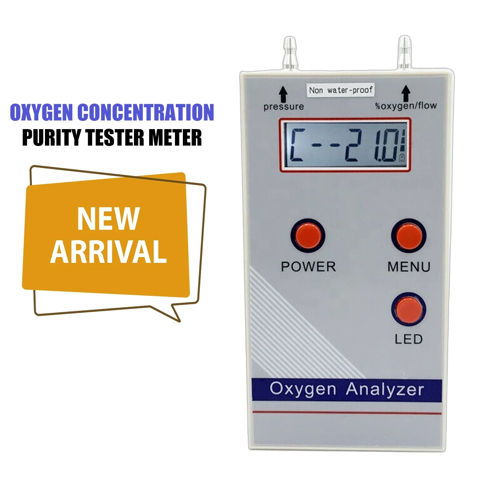 2024 New Oxygen Analyzer Professional Portable O2 Oxygen Concentration Meter Detector 21%-100% Co2 Meter Gas Detector