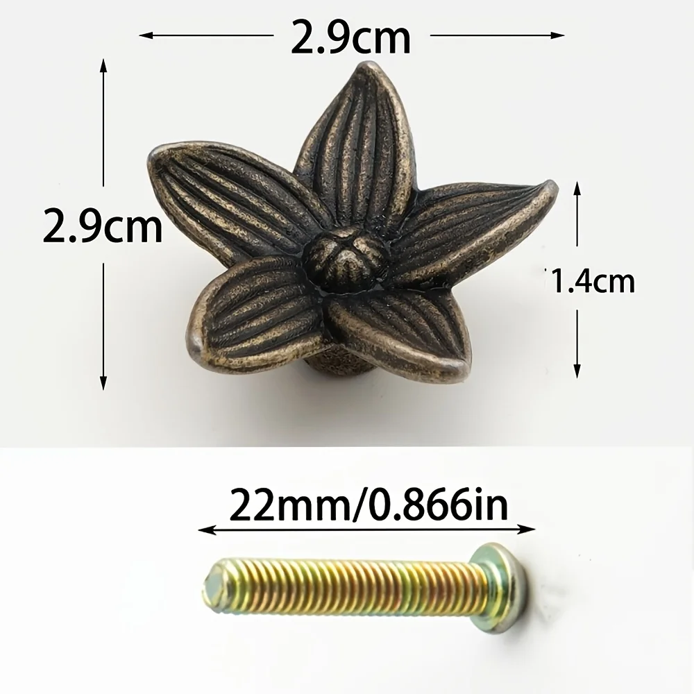8 pieces of vintage pattern handles for furniture accessories. Creative DIY cabinet handles made of zinc alloy material.