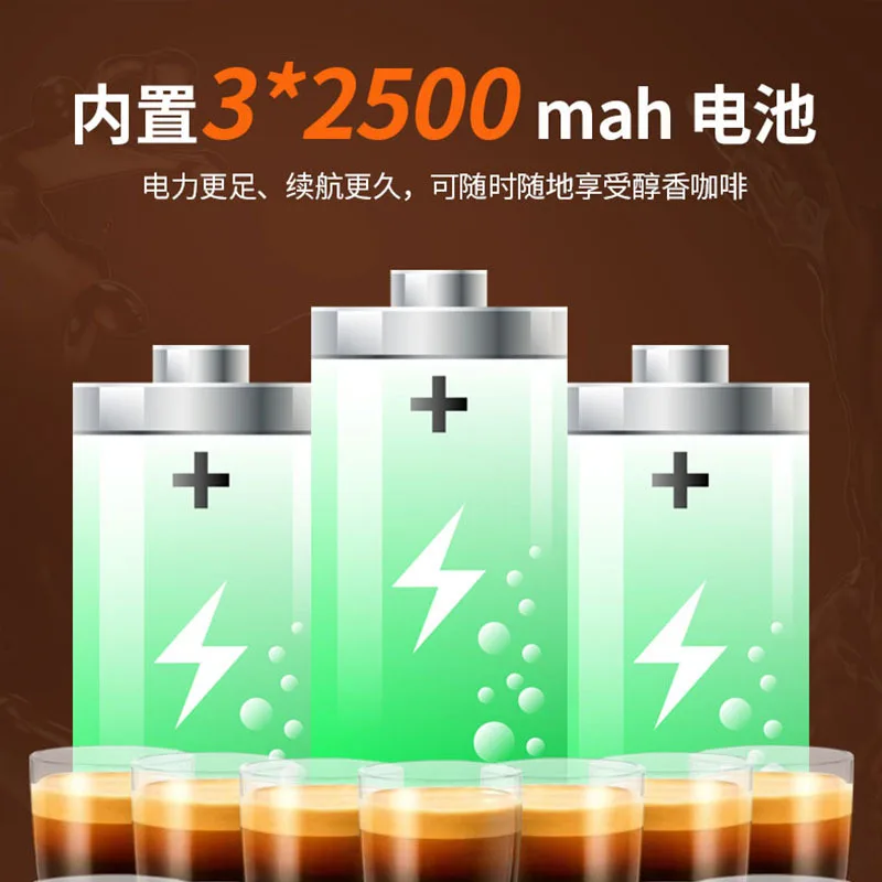 Portable heated American and Italian espresso capsule coffee machine, large and small capsule coffee powder three-in-one